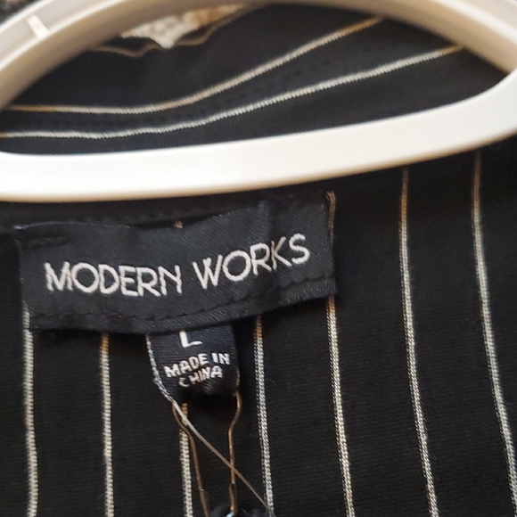 Black Striped Women's Shirt - Picture 3 of 4